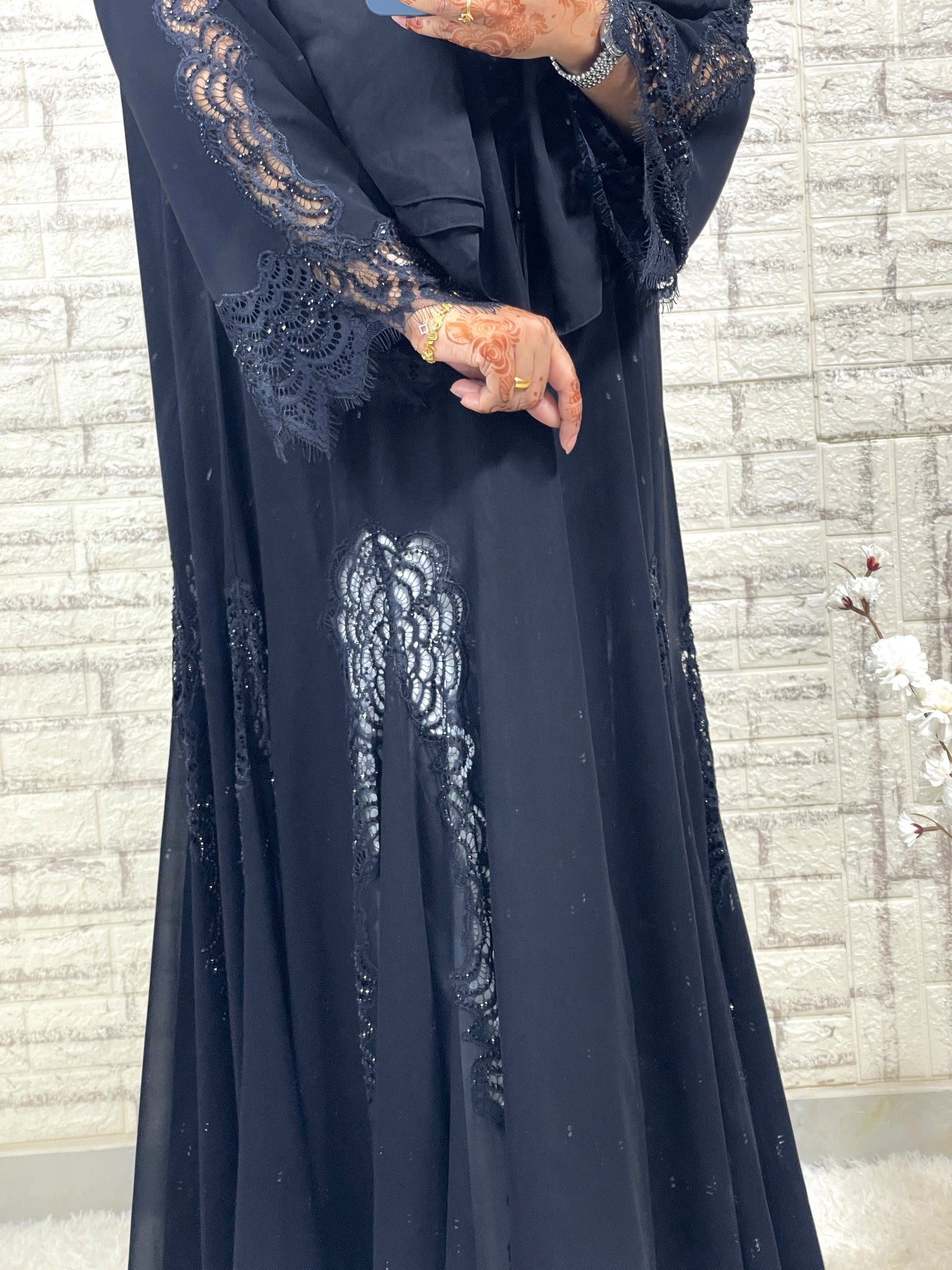 G020 Black Abaya Set