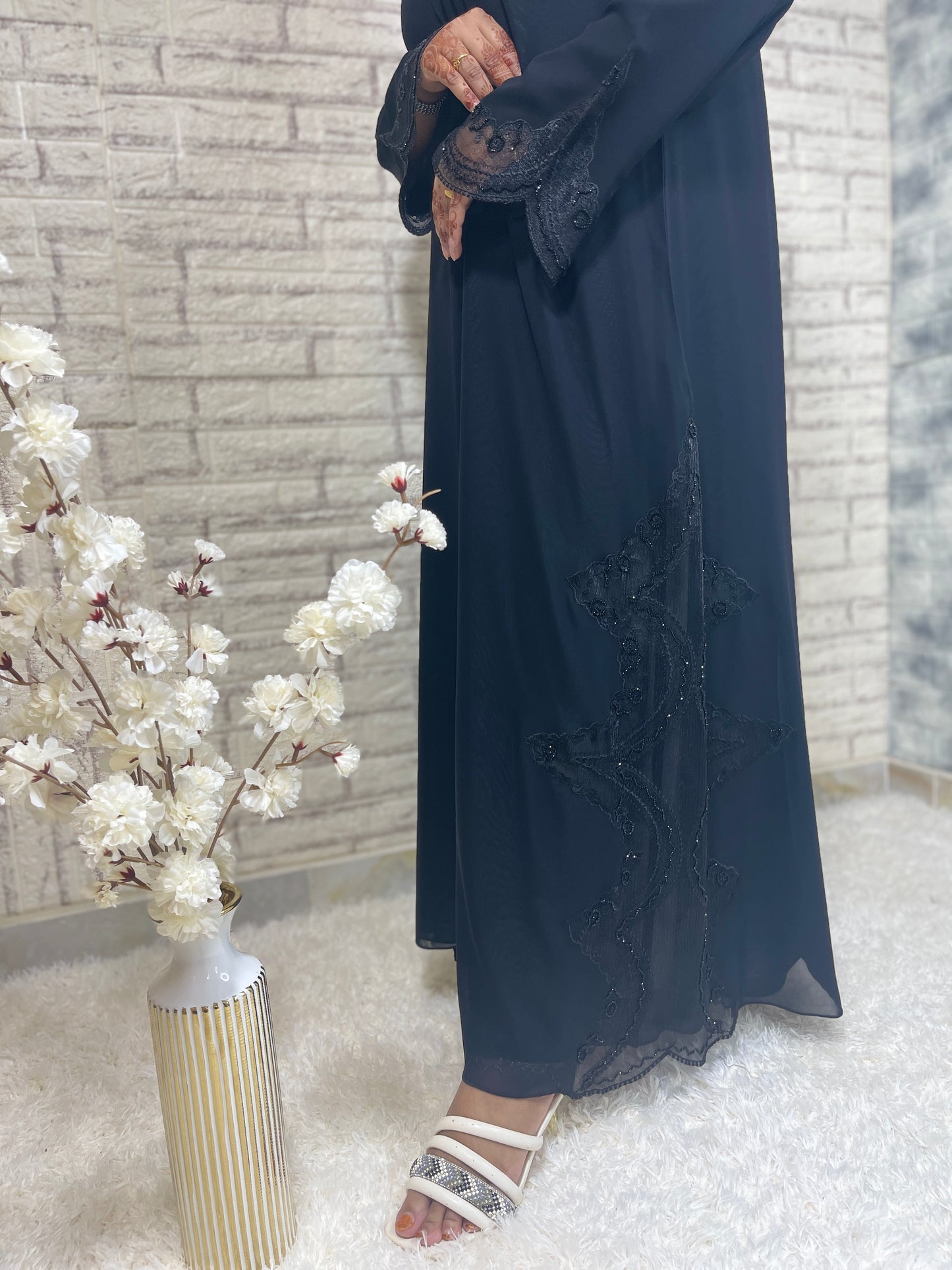 G015 Black Abaya Set