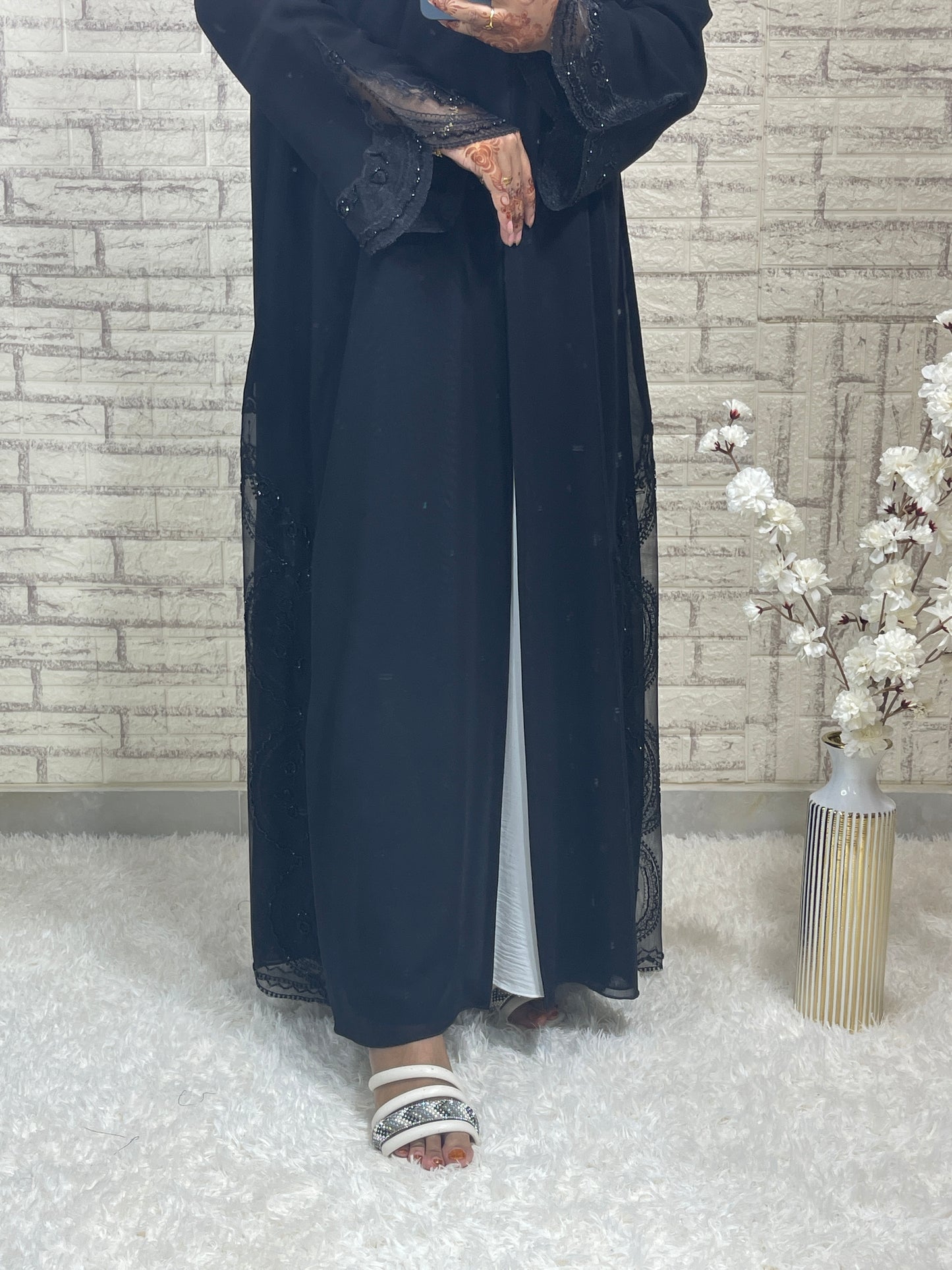 G015 Black Abaya Set