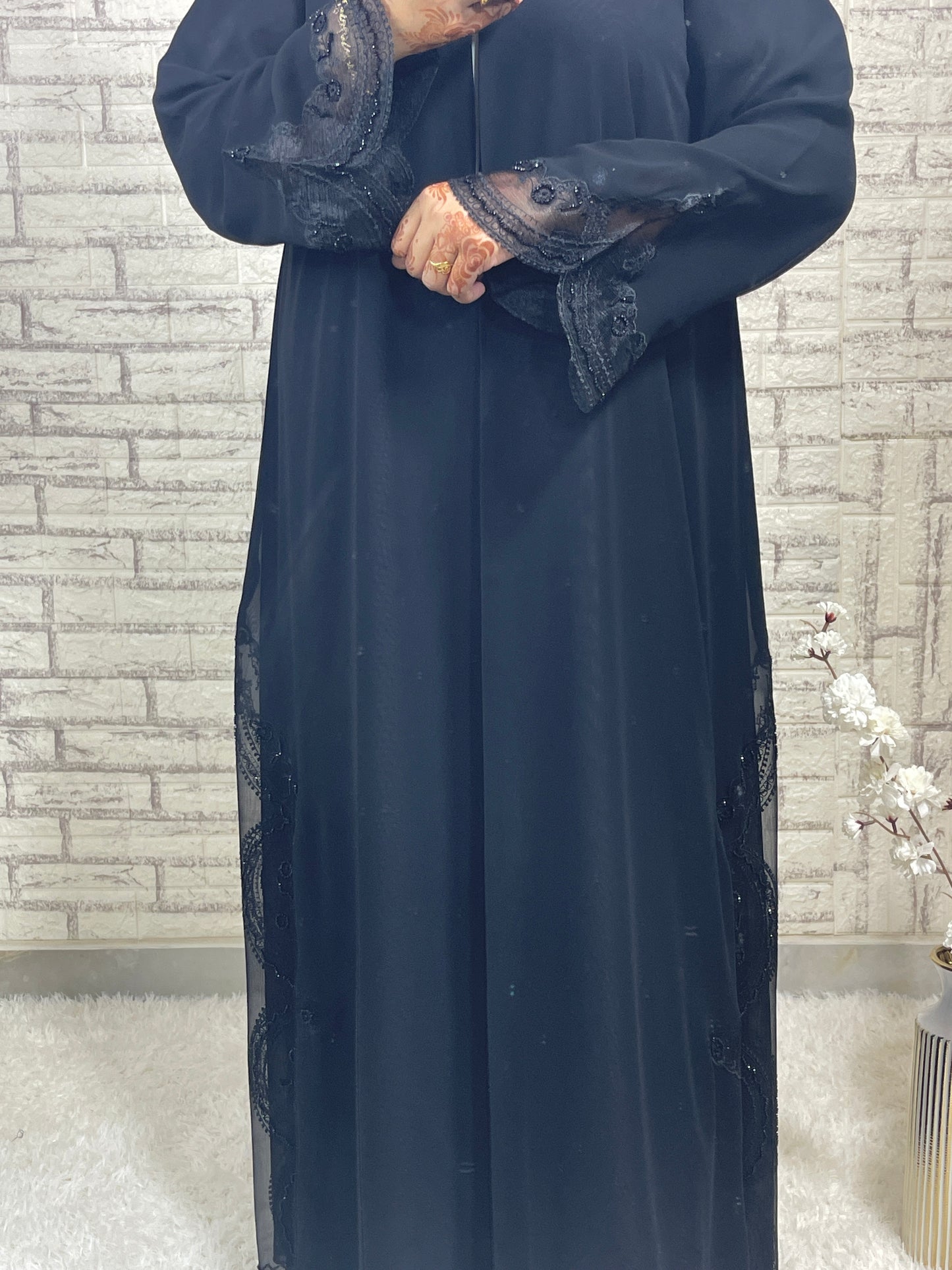 G015 Black Abaya Set