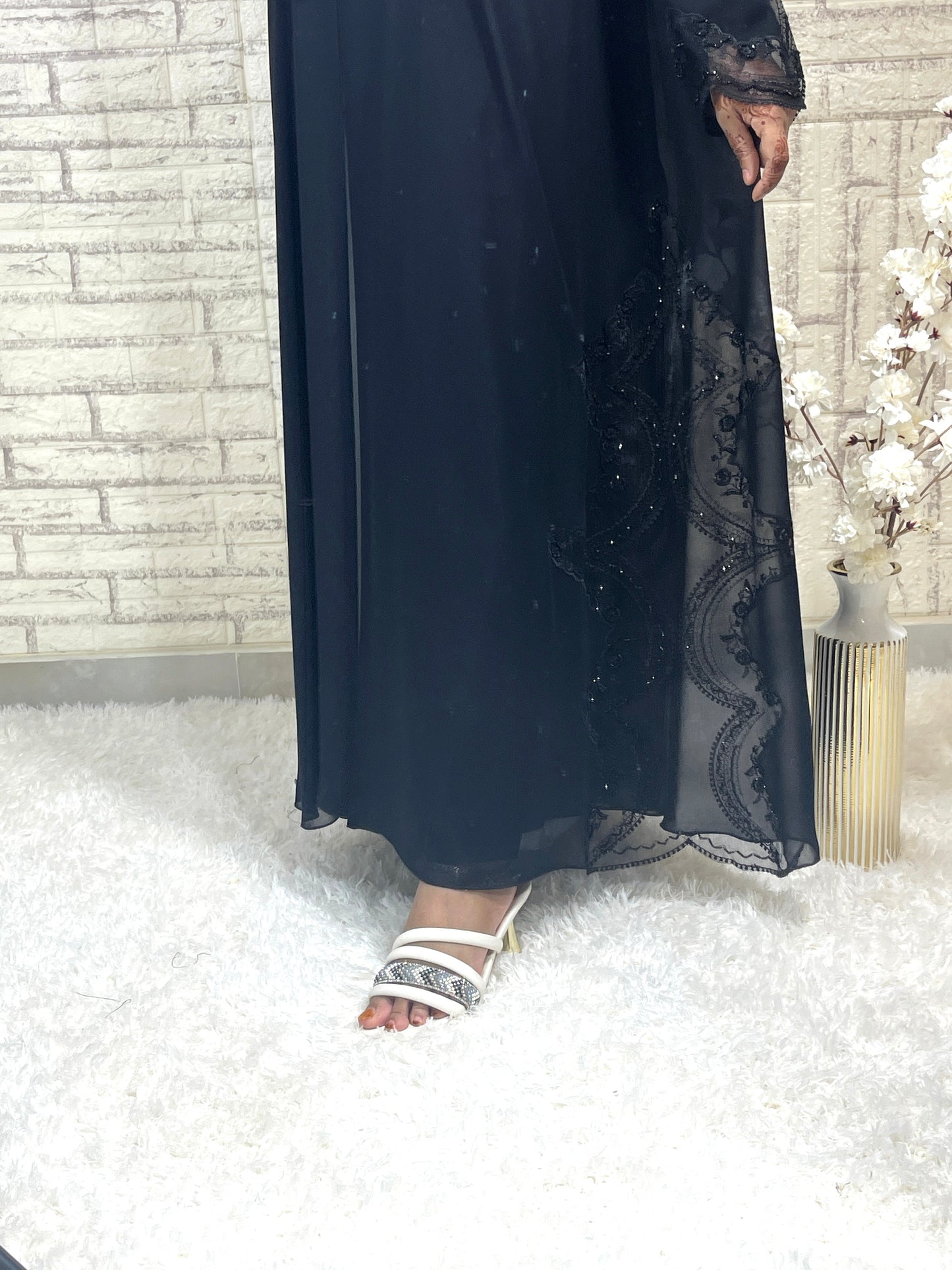 G015 Black Abaya Set