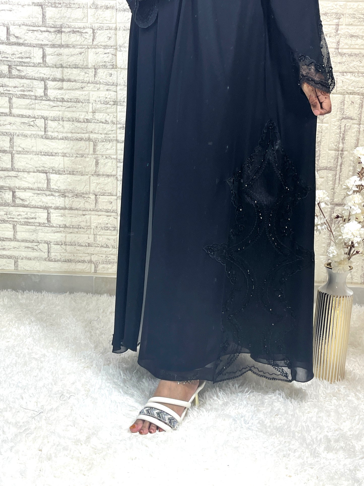 G015 Black Abaya Set