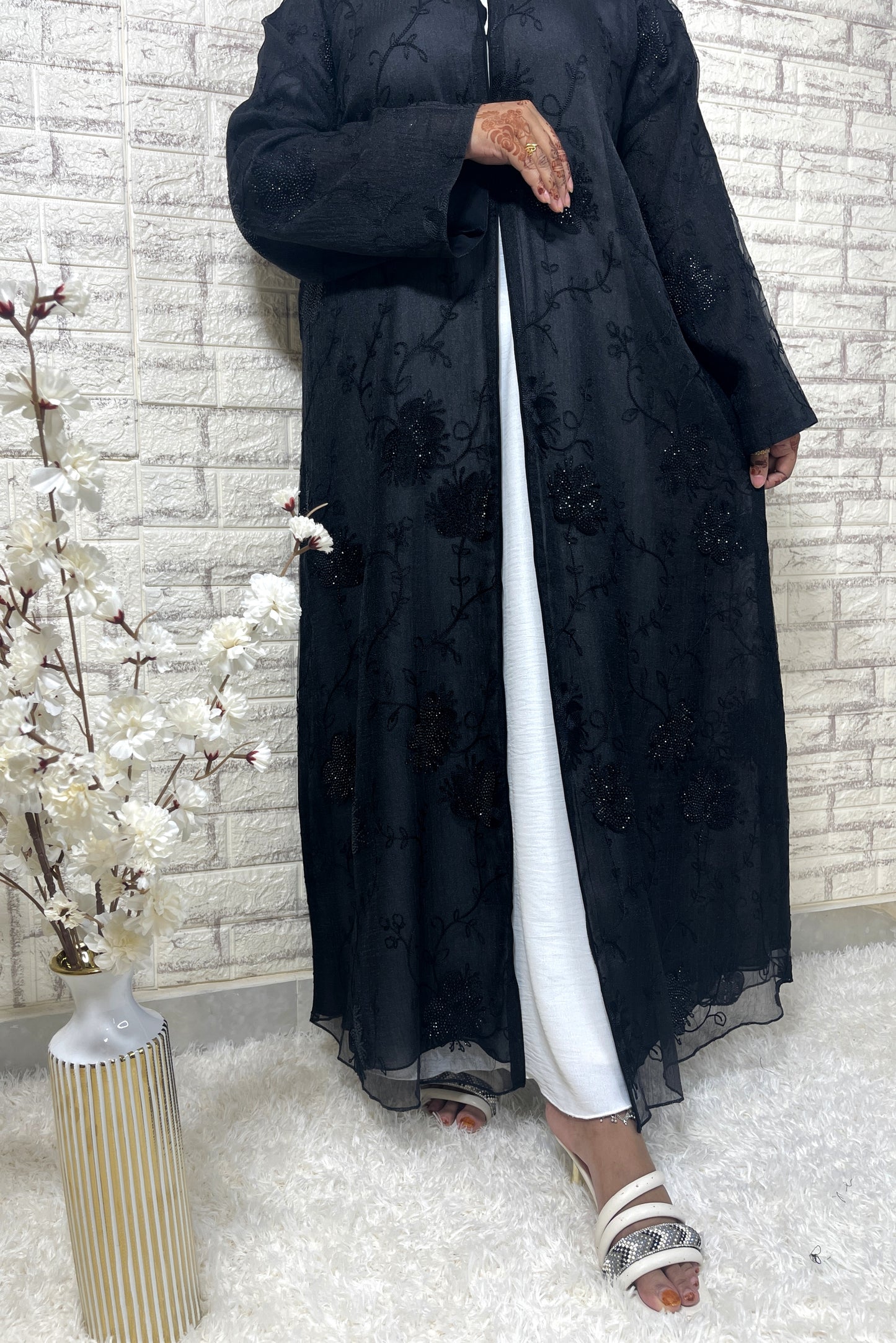 G016 Black Abaya Set