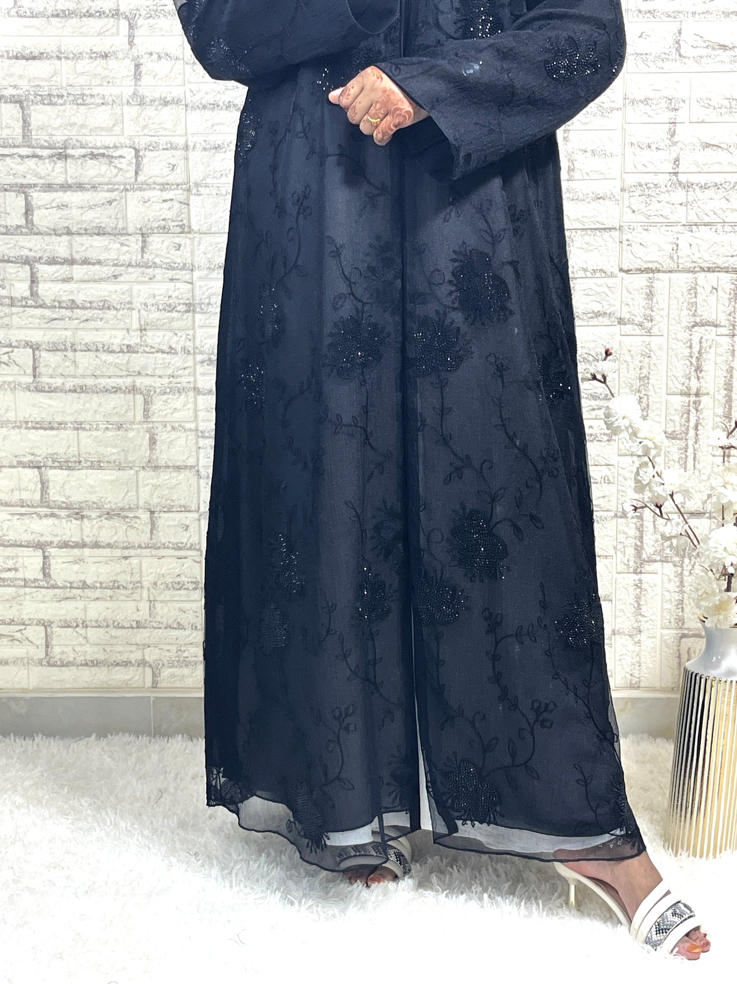 G016 Black Abaya Set