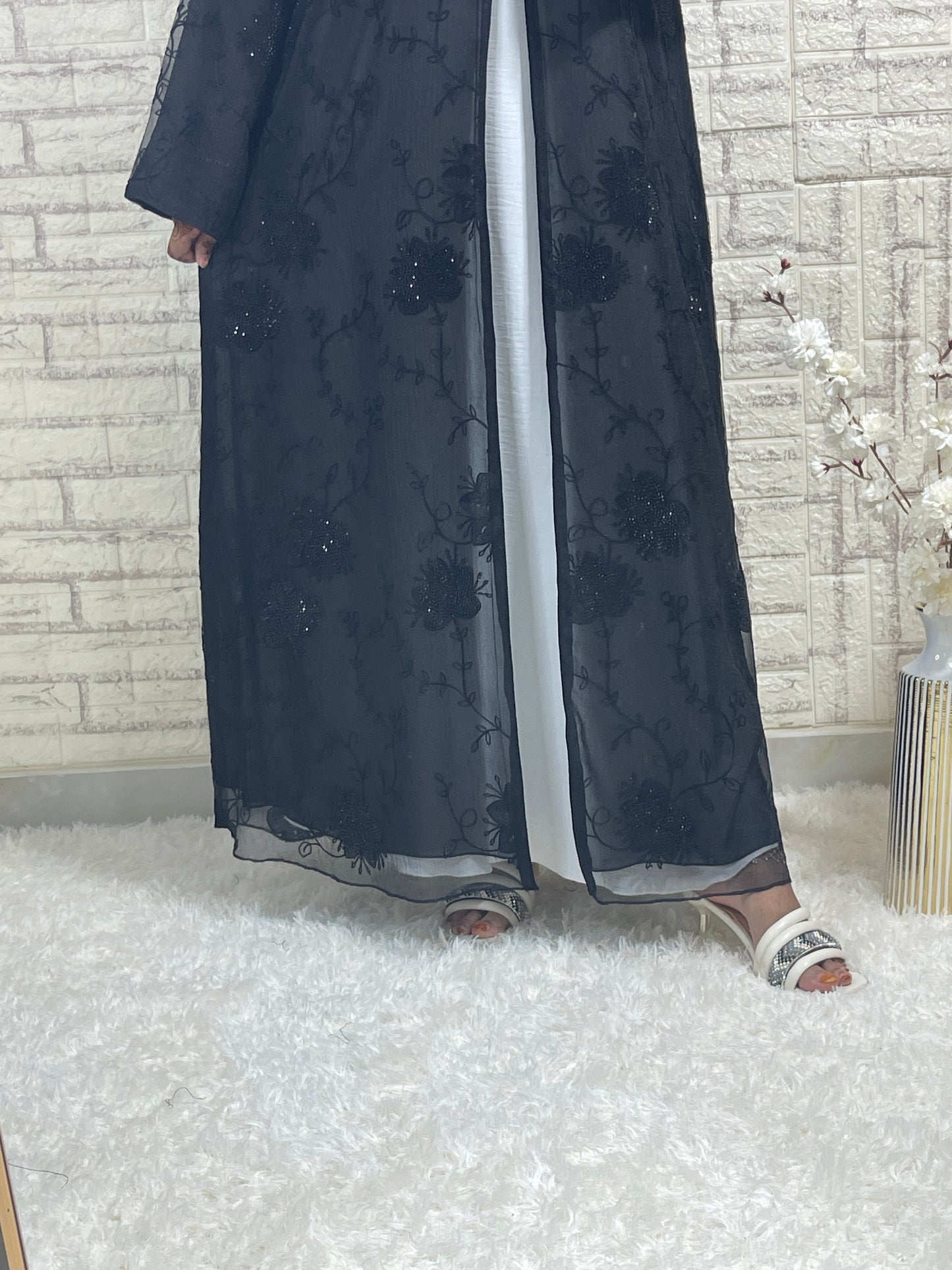 G016 Black Abaya Set