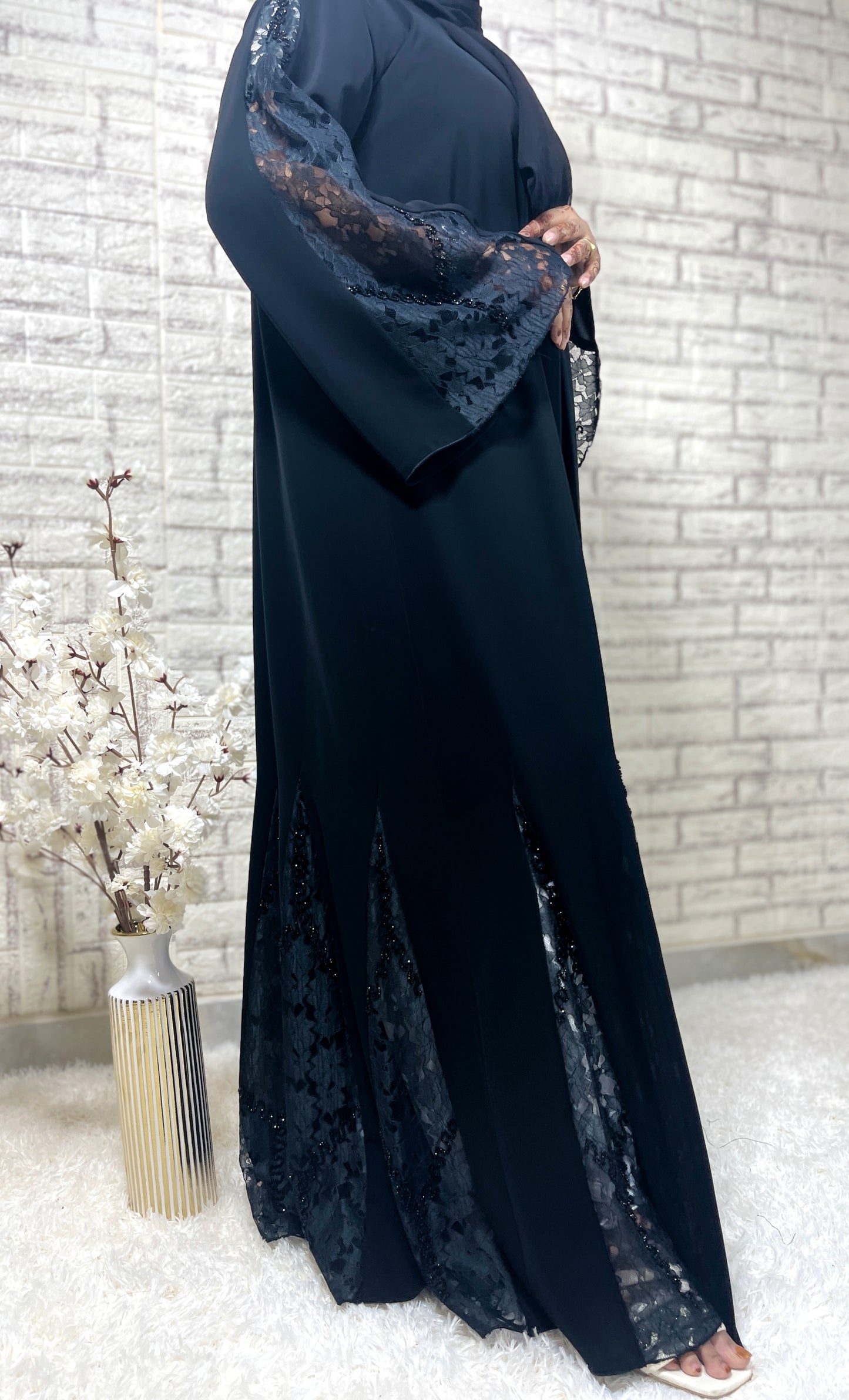 G014 Black Abaya set