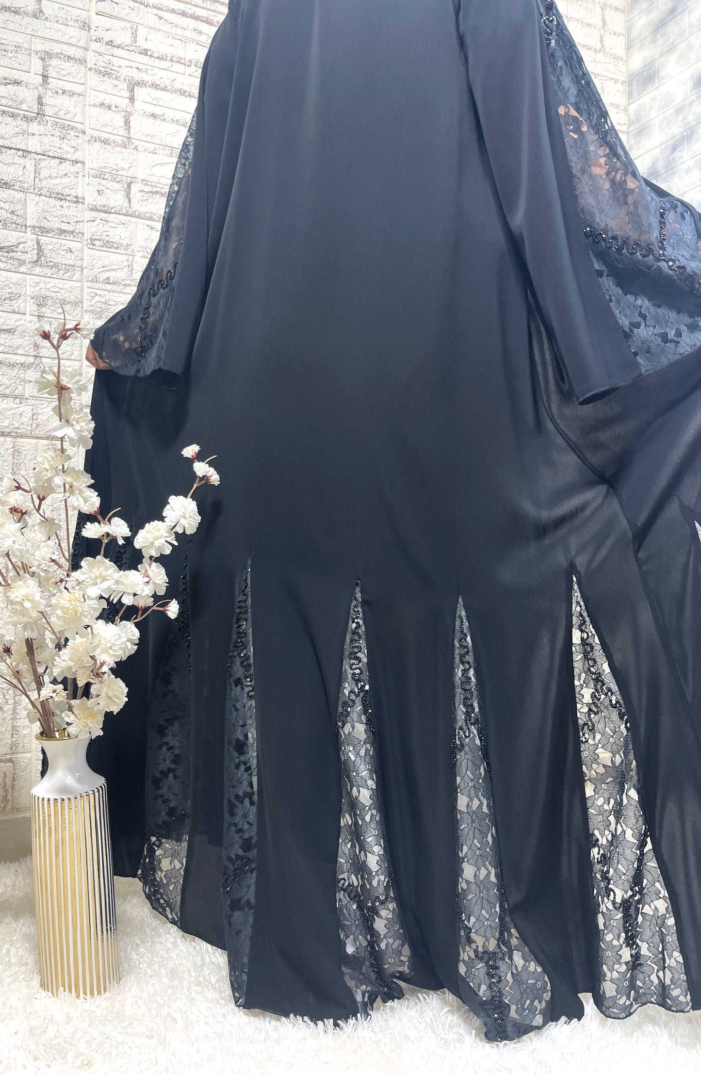 G014 Black Abaya set