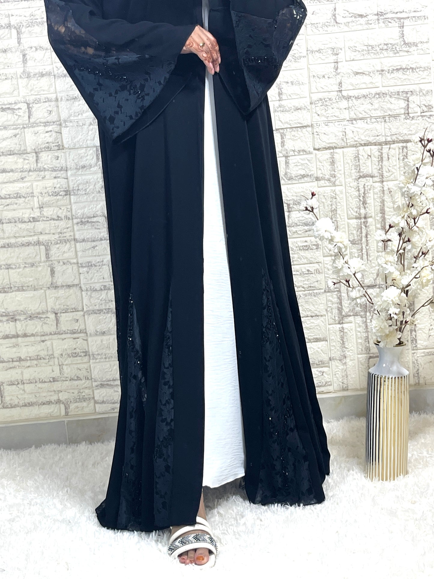 G014 Black Abaya set