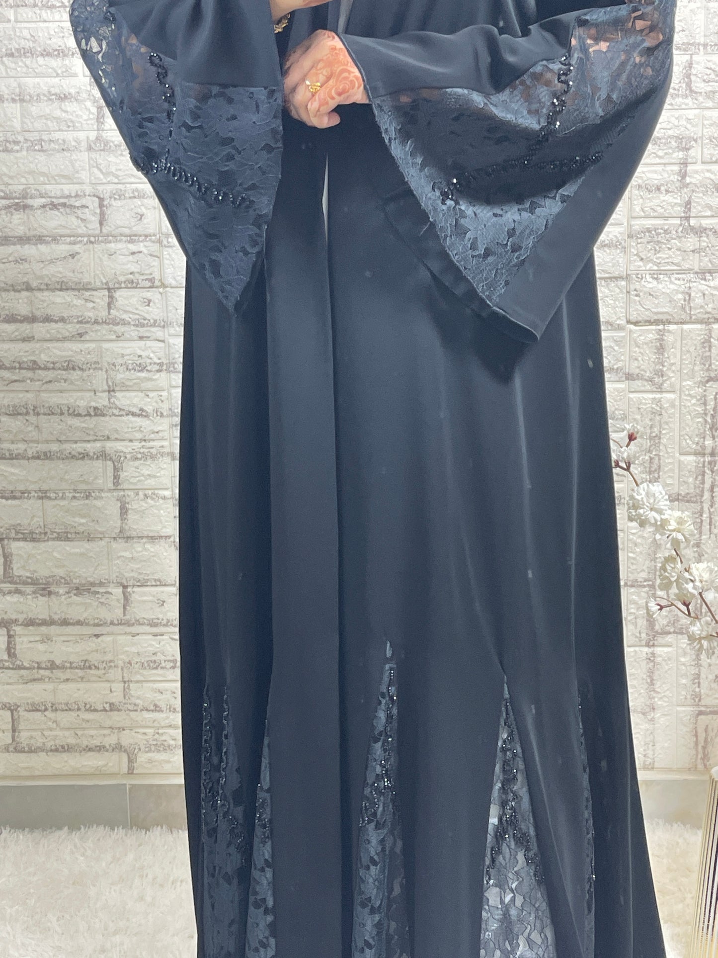 G014 Black Abaya set