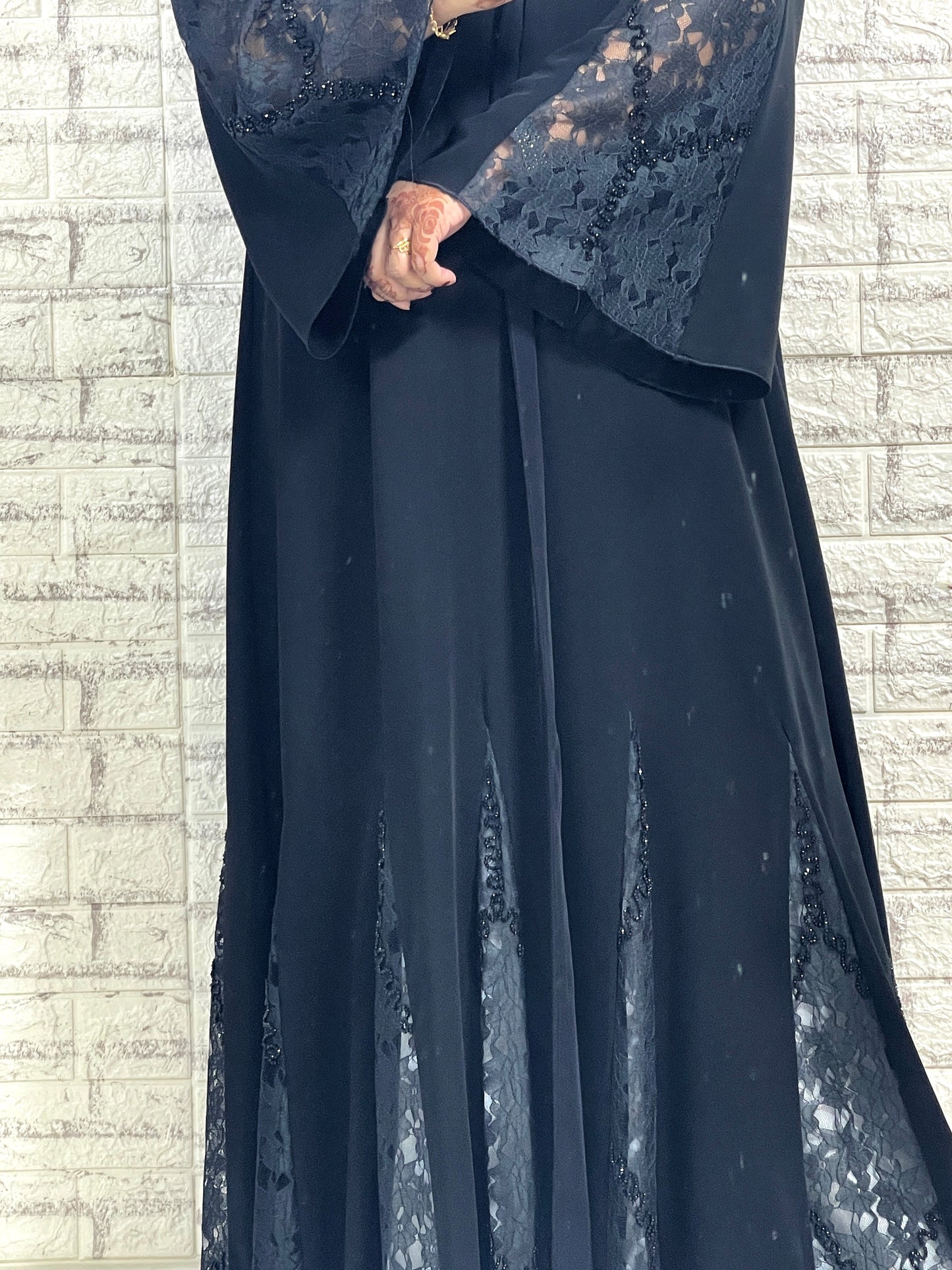 G014 Black Abaya set