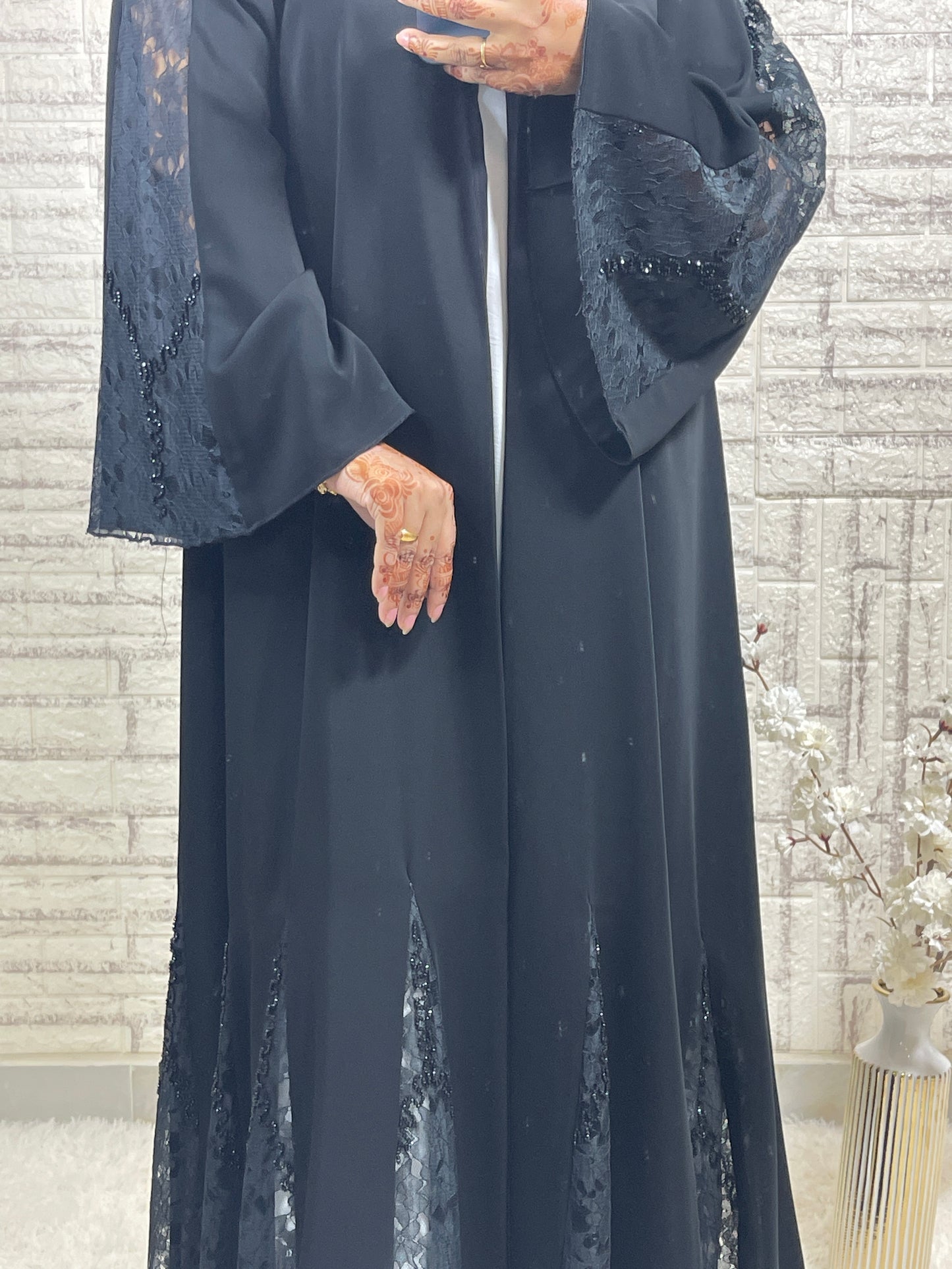 G014 Black Abaya set