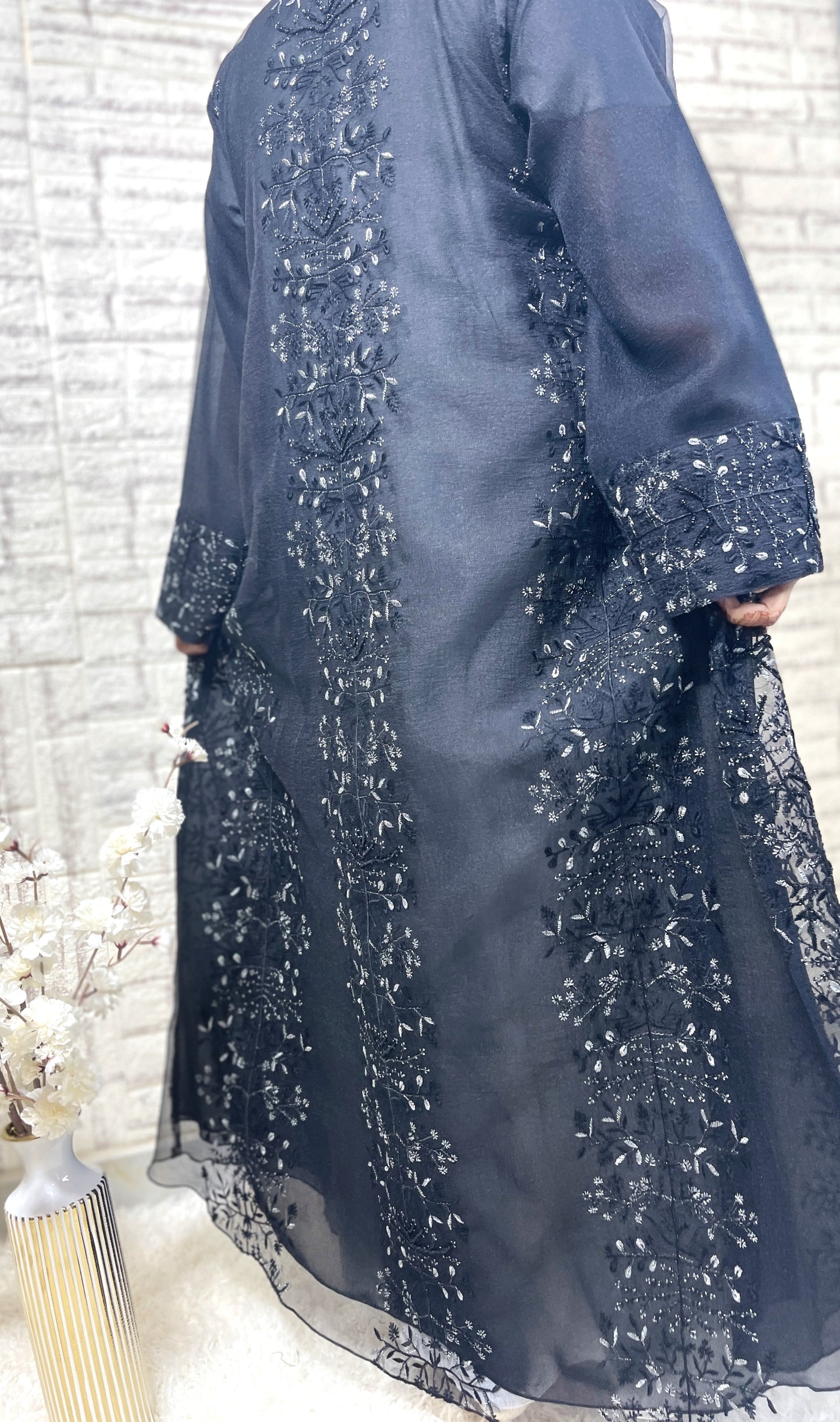 G013 Black Abaya set