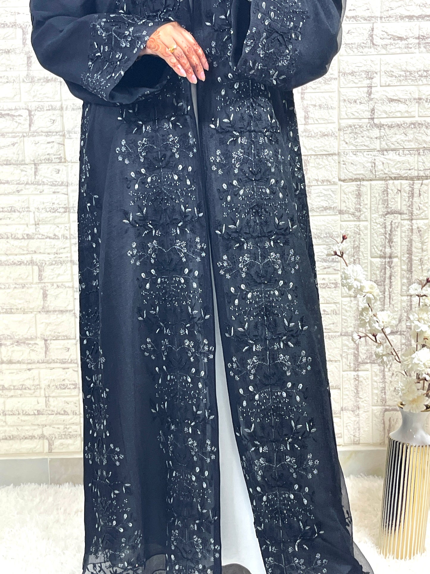 G013 Black Abaya set