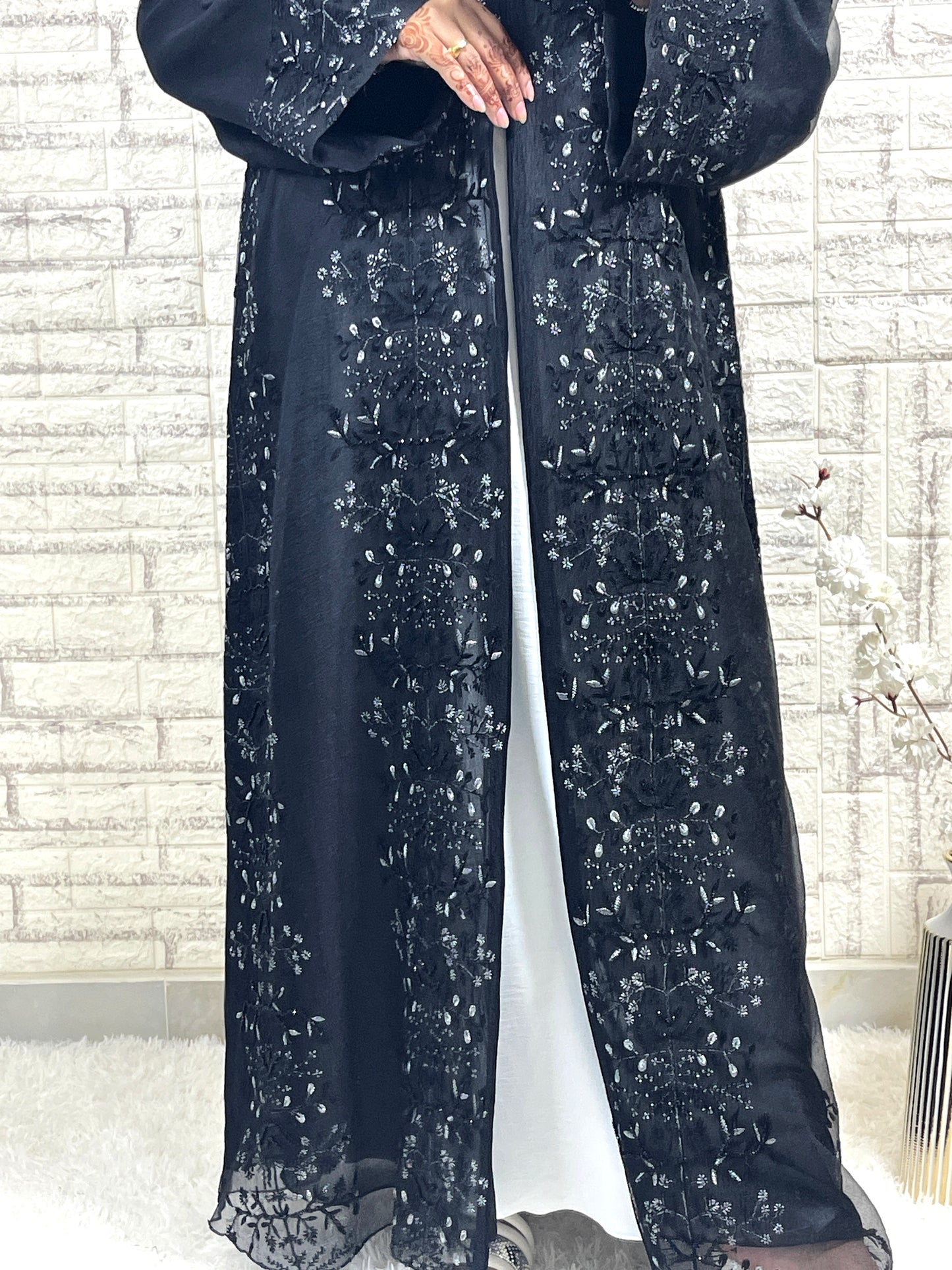 G013 Black Abaya set