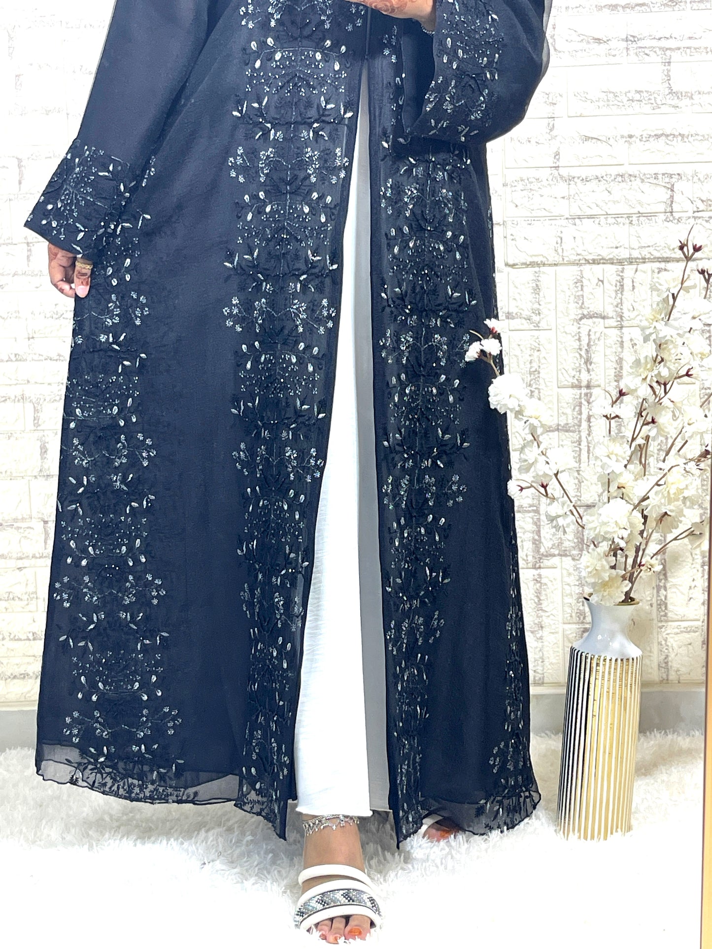 G013 Black Abaya set