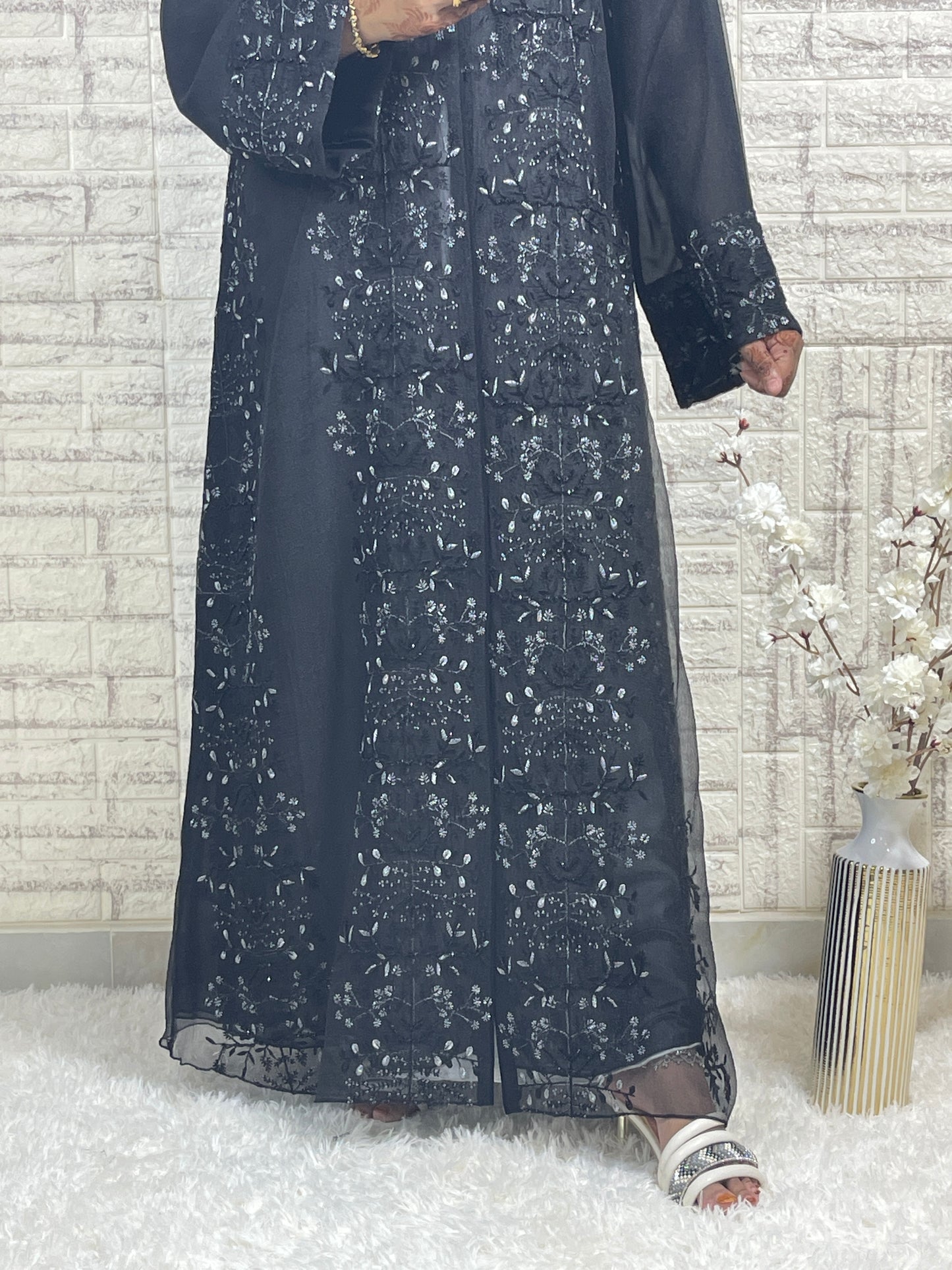 G013 Black Abaya set