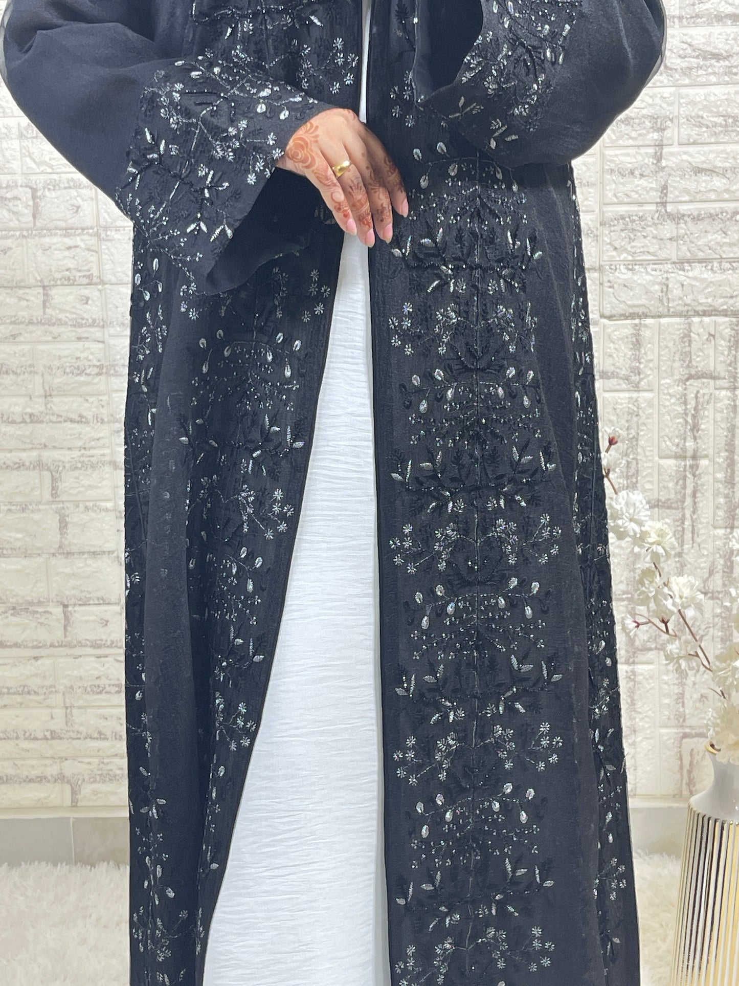 G013 Black Abaya set