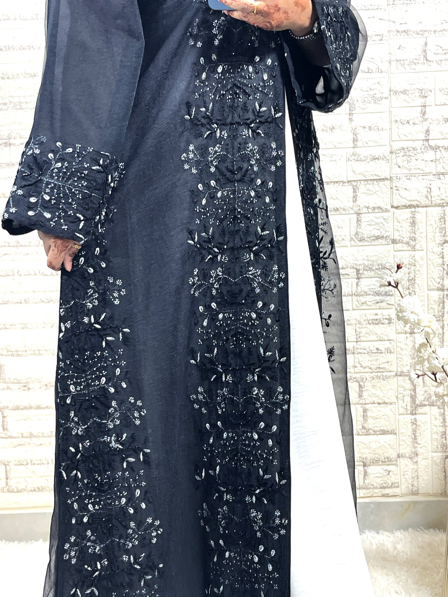 G013 Black Abaya set