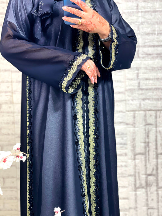 G017 Black Abaya Set