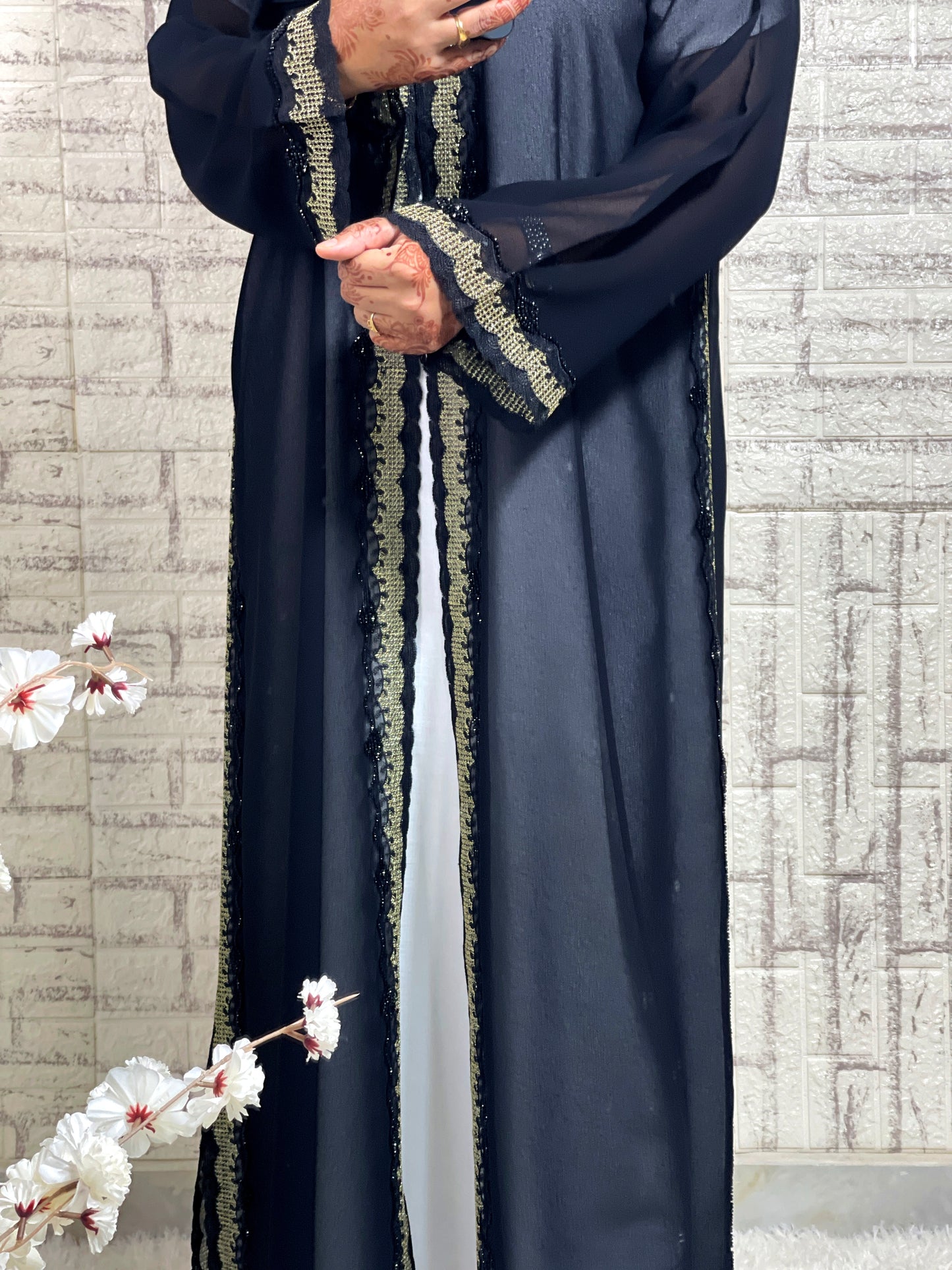 G017 Black Abaya Set