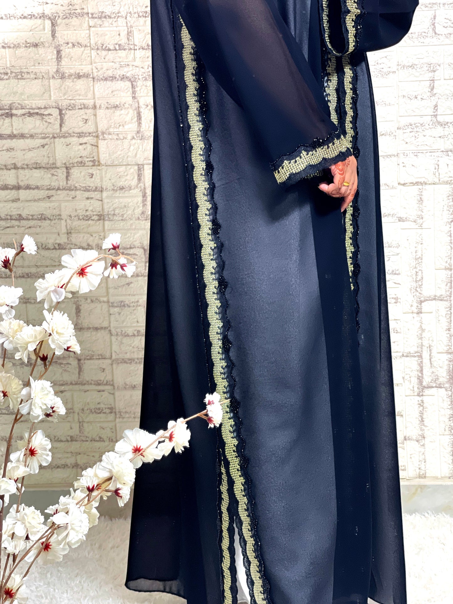 G017 Black Abaya Set