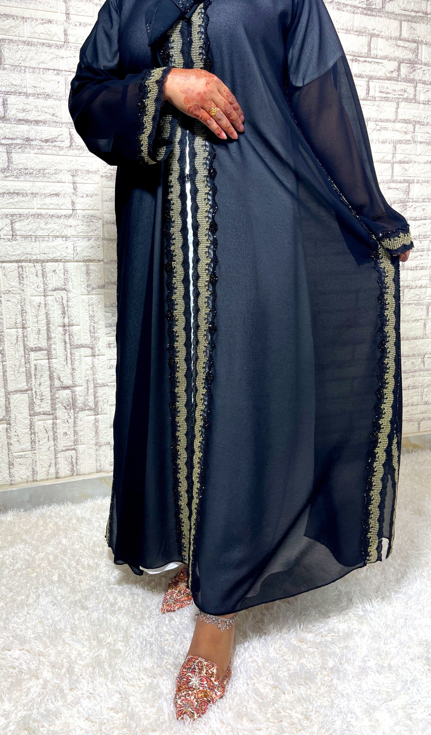 G017 Black Abaya Set