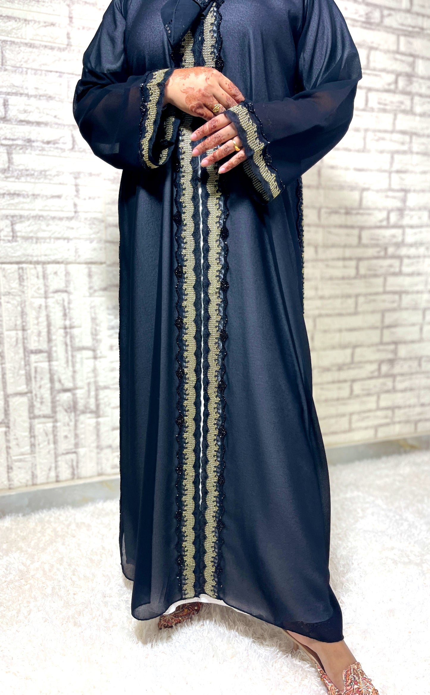 G017 Black Abaya Set