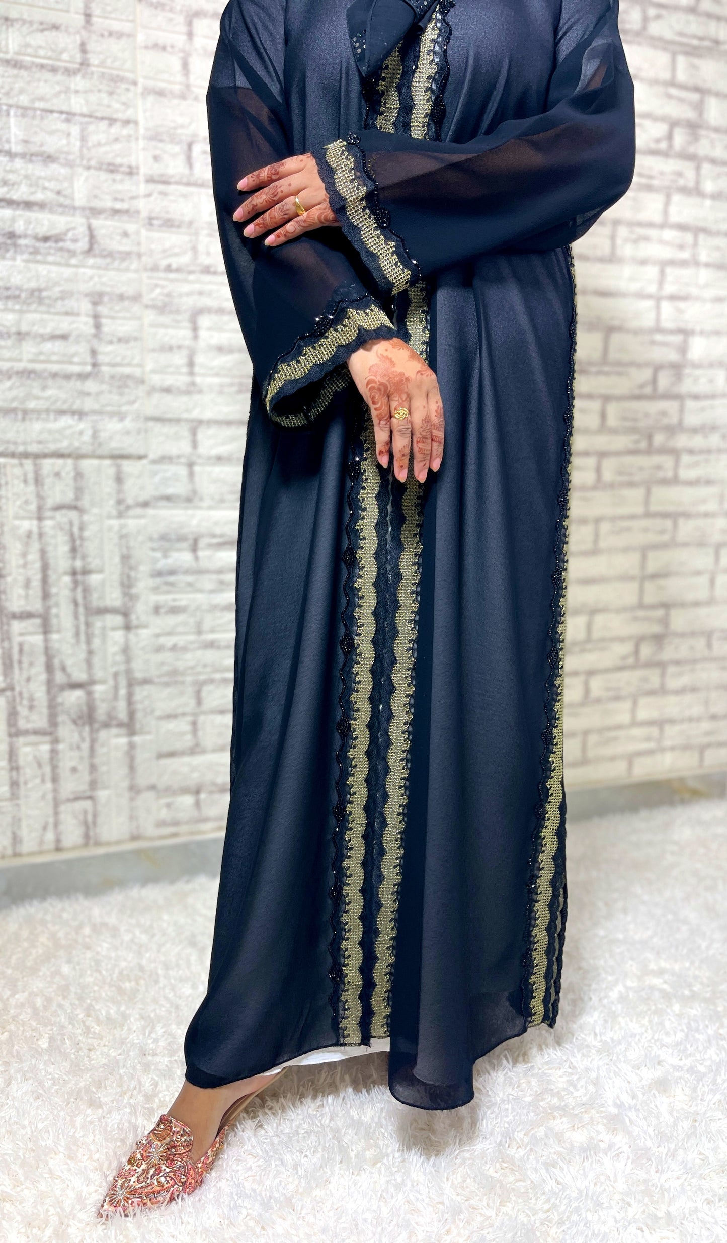 G017 Black Abaya Set