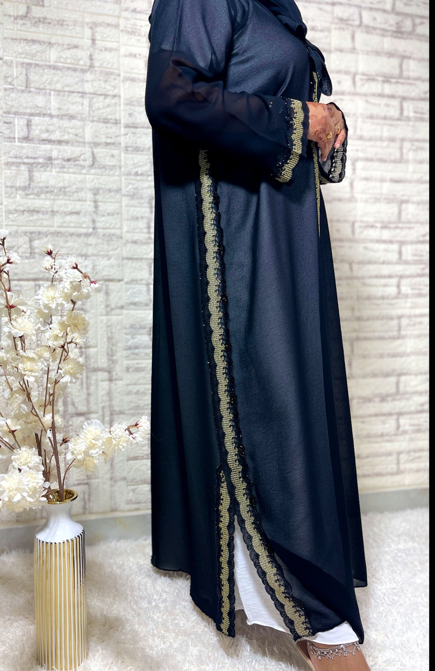 G017 Black Abaya Set