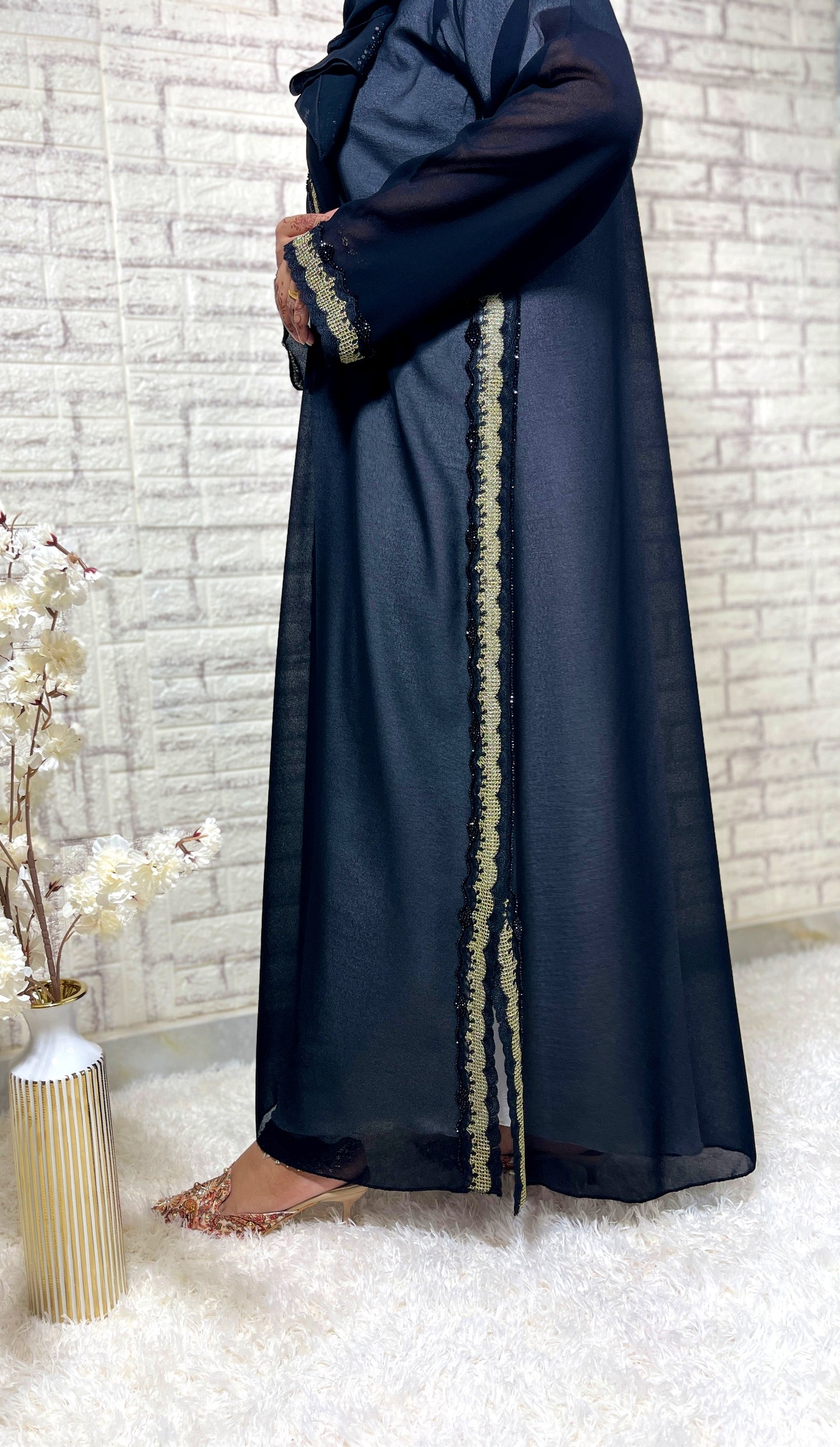 G017 Black Abaya Set