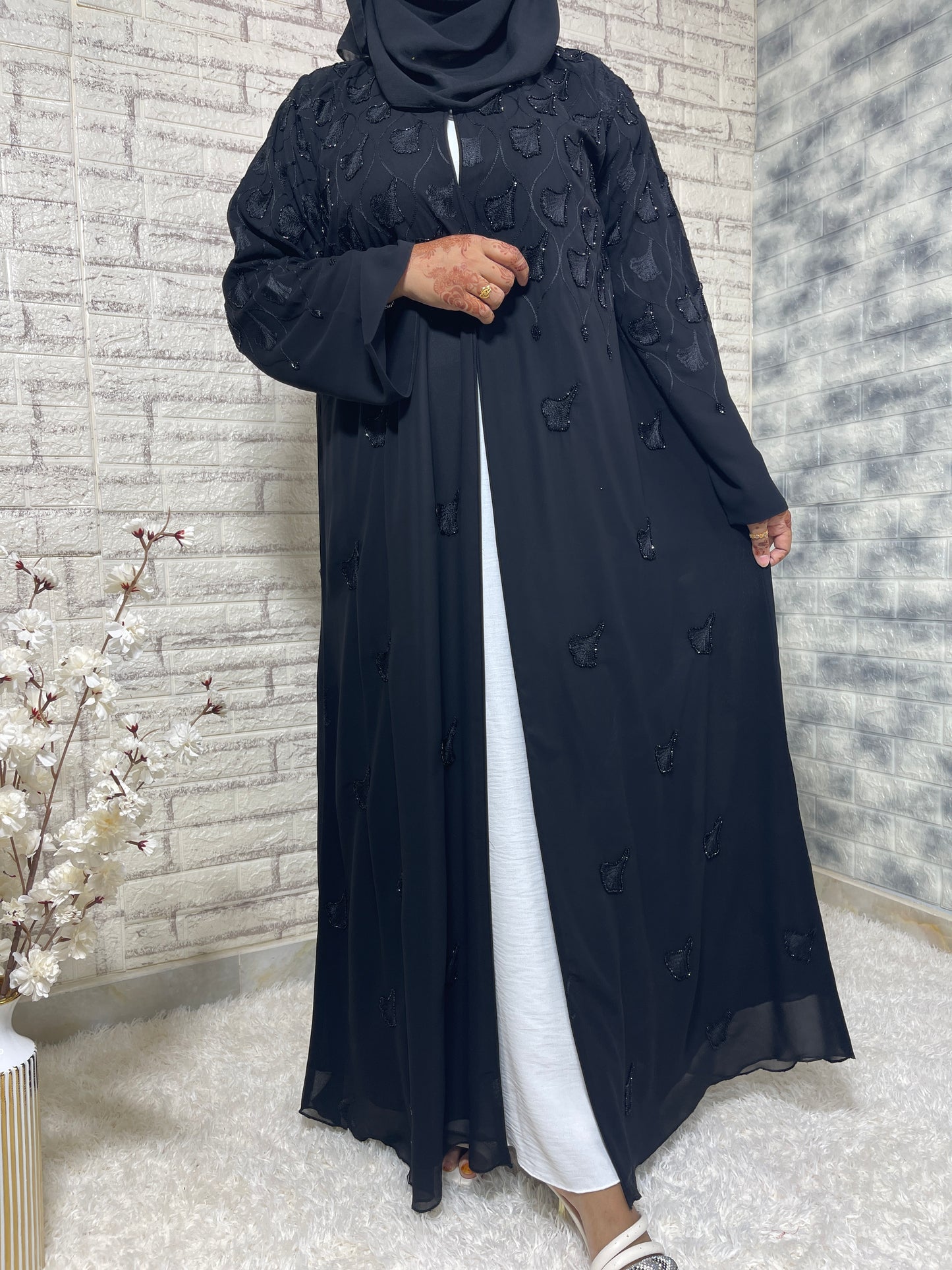 G031 Black Abaya Set