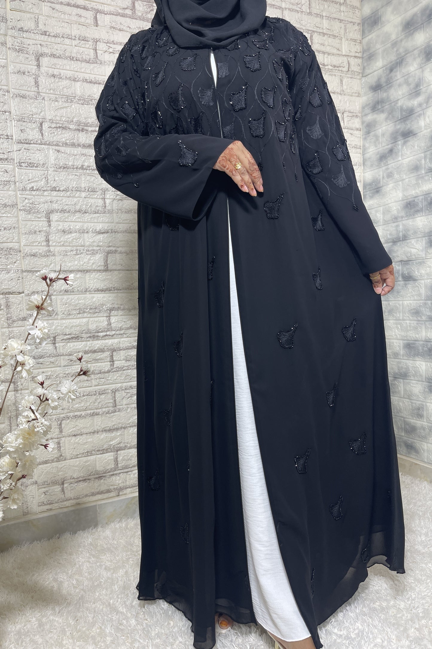 G031 Black Abaya Set