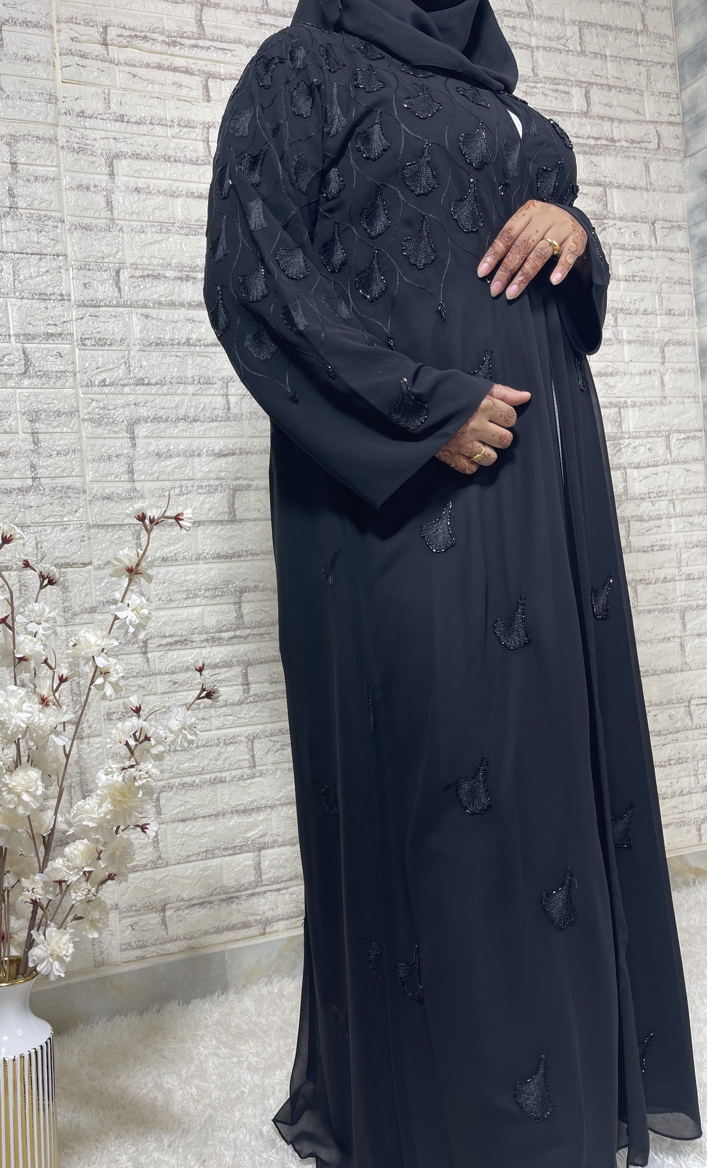 G031 Black Abaya Set