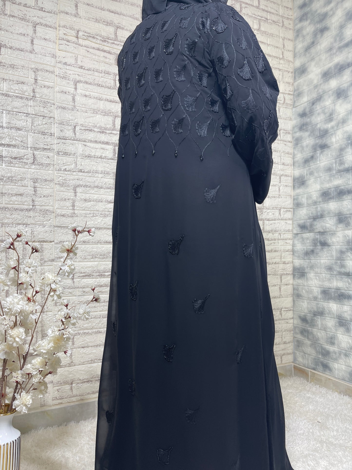 G031 Black Abaya Set