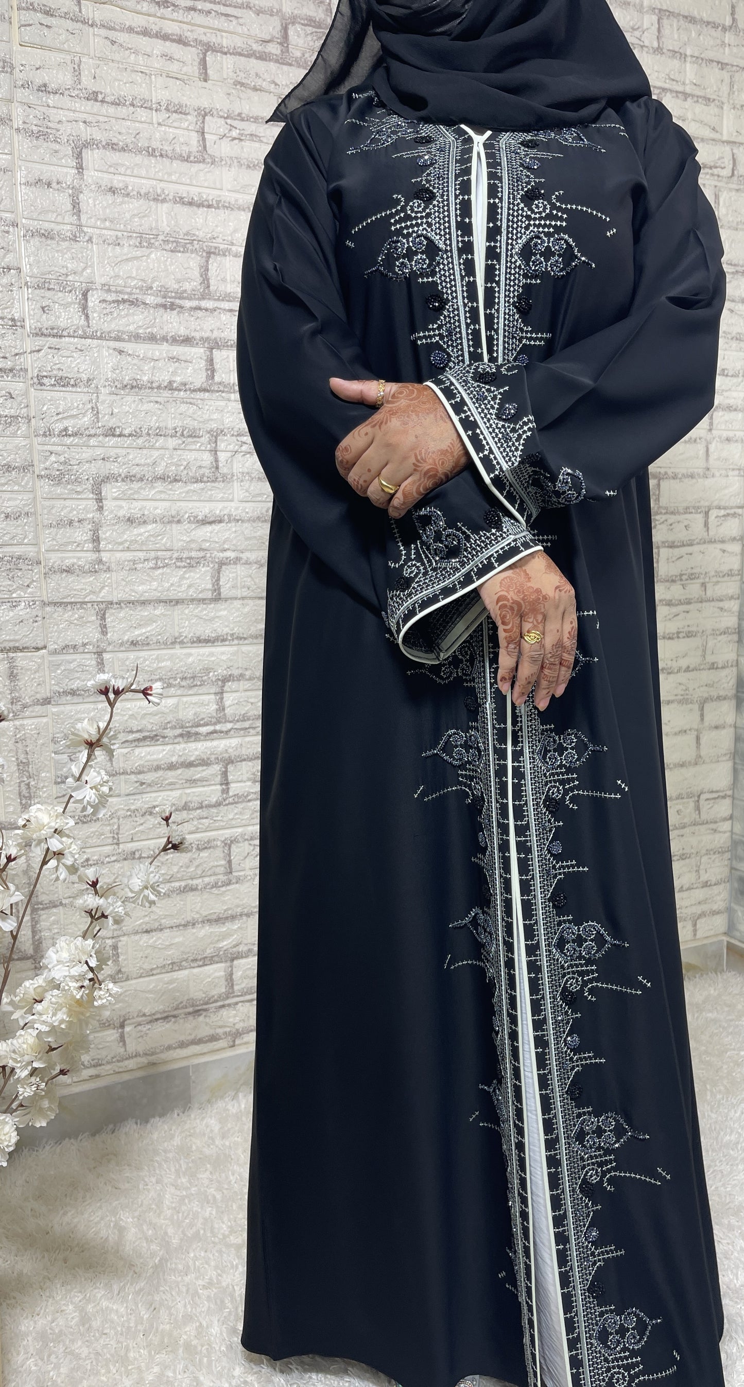 G030 Black Abaya Set