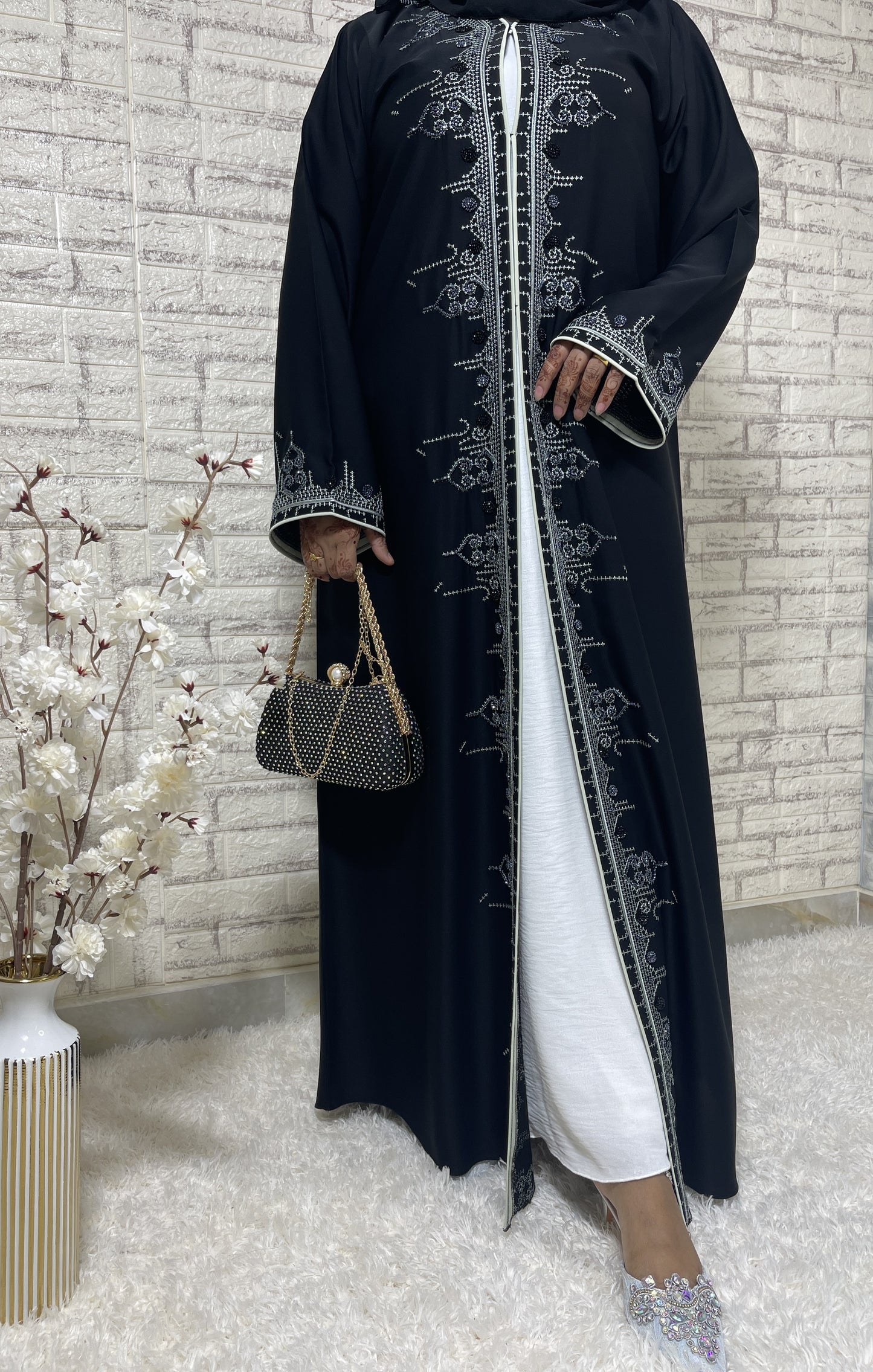 G030 Black Abaya Set