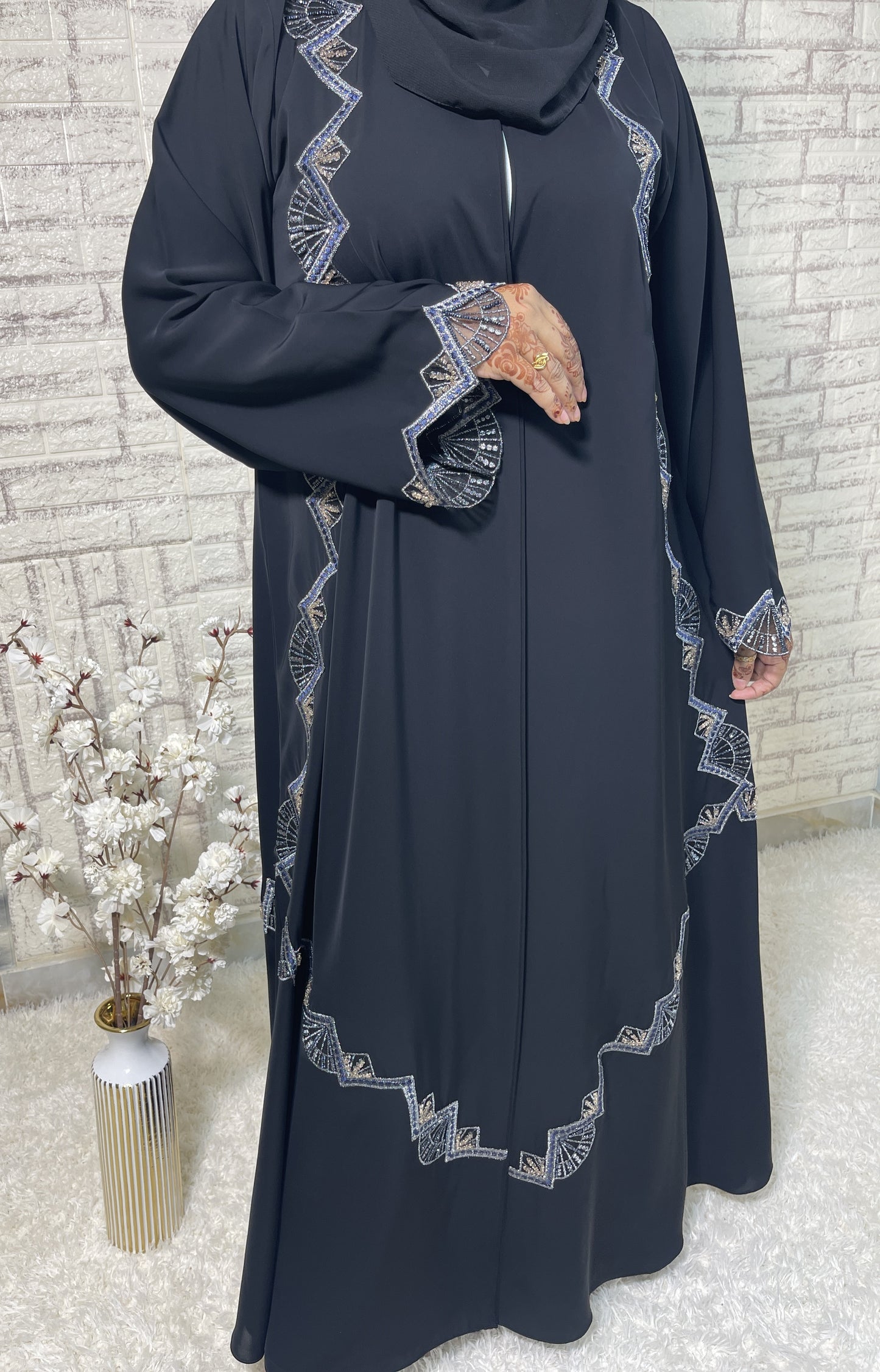 G029 Black Abaya Set