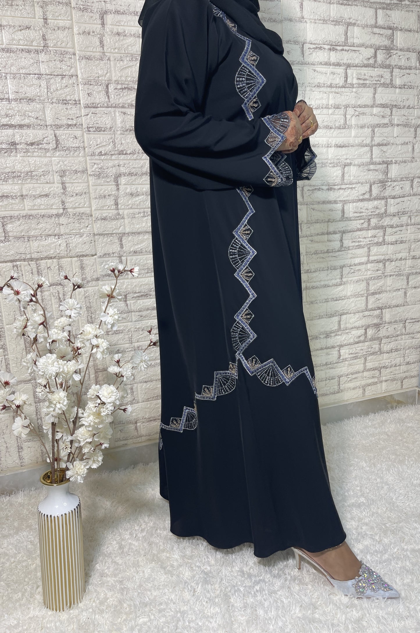 G029 Black Abaya Set