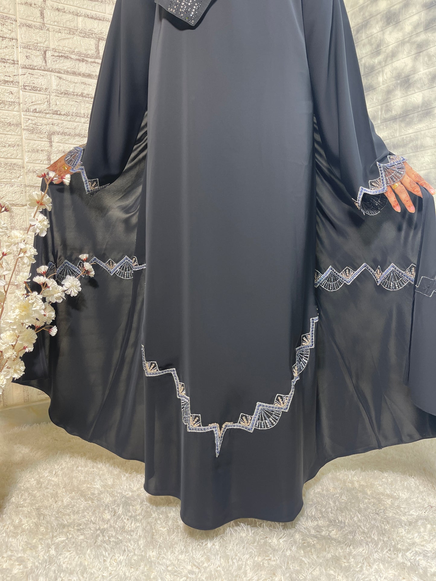 G029 Black Abaya Set