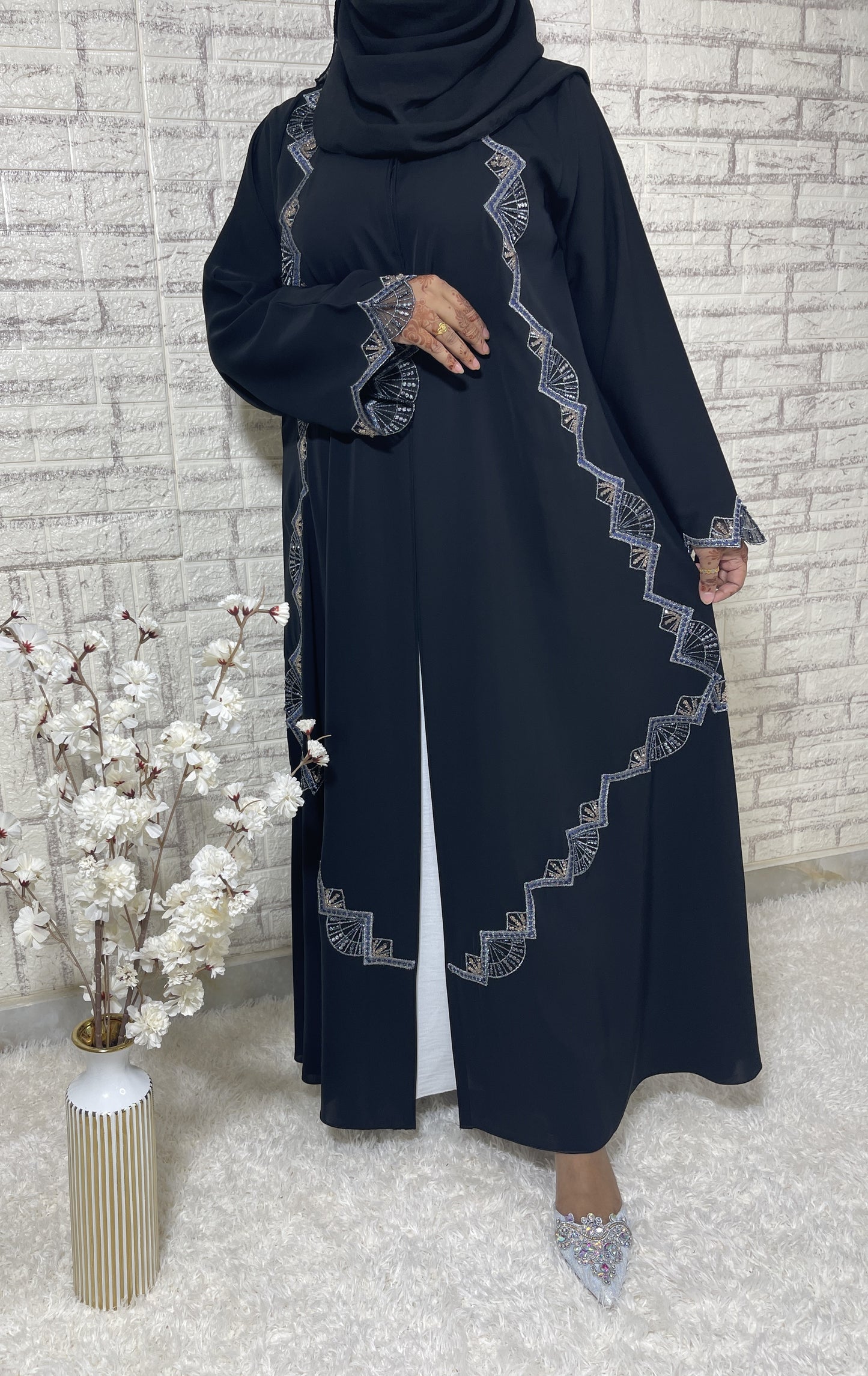 G029 Black Abaya Set